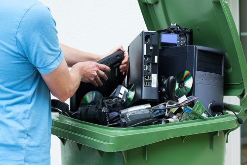 Emergency spill kit and PPE stored in waste collection vehicle